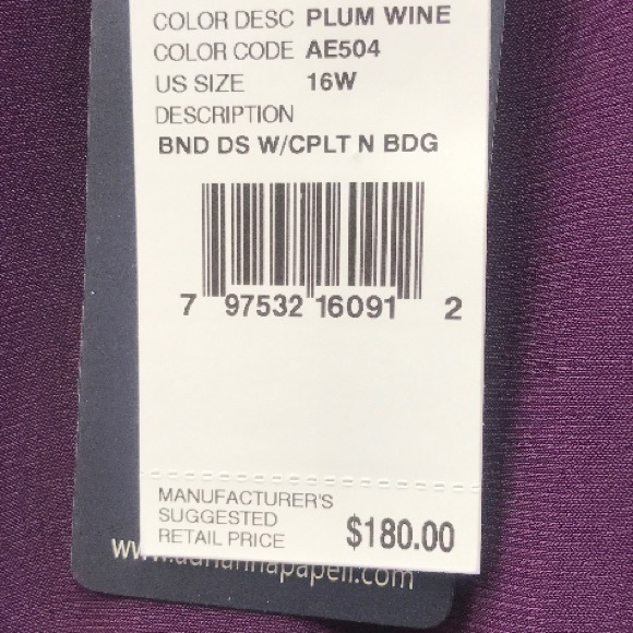 Adrianna Papell EMBELLISHED TRIM CAPE DRESS - Picture 3 of 3